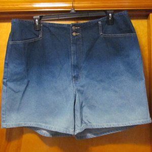 Venezia Jeans Ombre 100% Cotton Shorts size 22 NWT